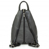 Rucsac dama din piele naturala DiAmanti Raena Grigio-Nero